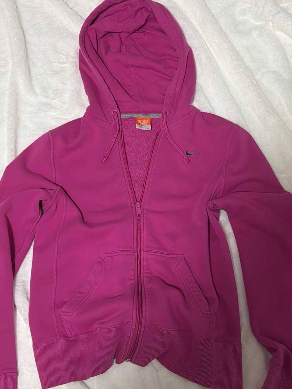 Nike Kids Full-Zip Hooded Jacket in Magenta Pink